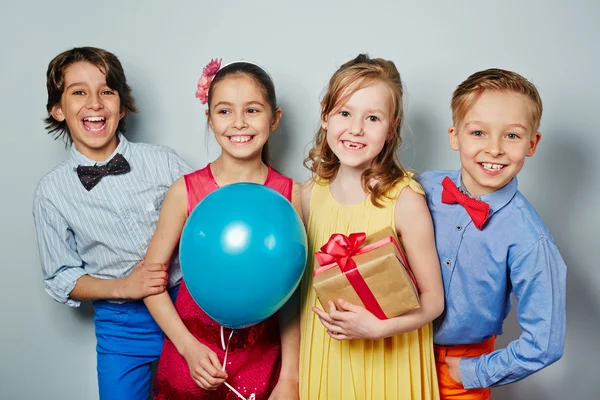 Cheerful kids having party — Stock fotografie