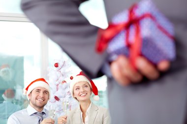 Noel şapka neşeli arkadaşları