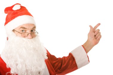 Noel Baba kopya alanı üzerinde işaret