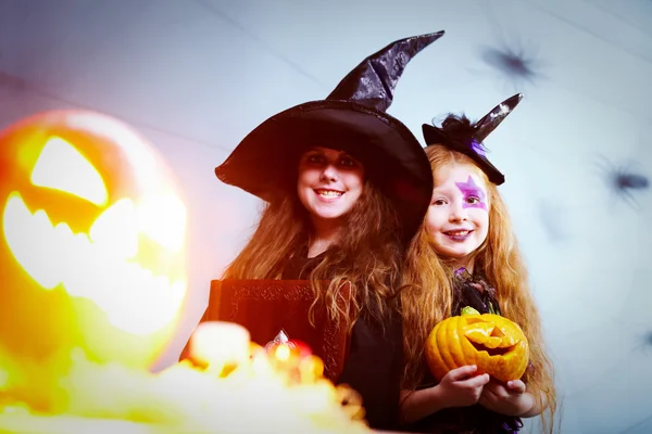Two cheery witches — Stock Photo, Image