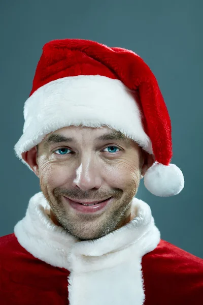 Weihnachtsmann strahlt mit einem Lächeln — Stockfoto