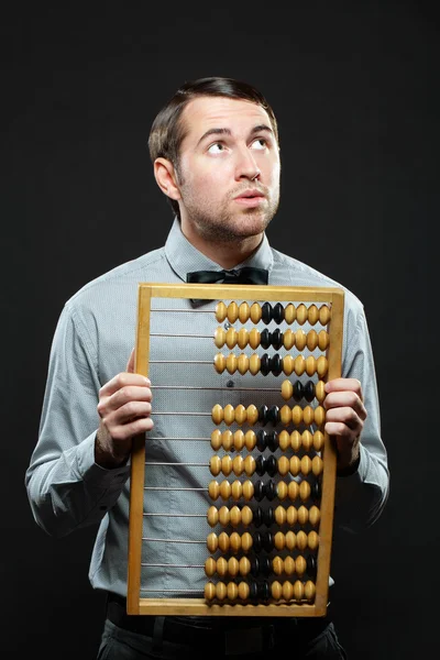 Buchhalter mit Abakus — Stockfoto