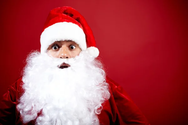 Santa claus camera kijken — Stockfoto