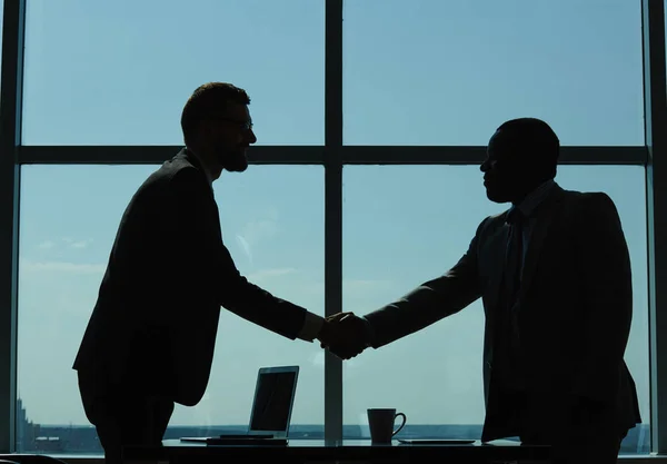 Two business partners handshaking — Stock Photo, Image