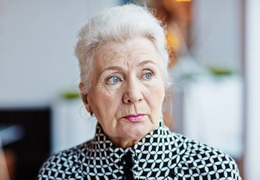 grandmother with natural make-up clipart