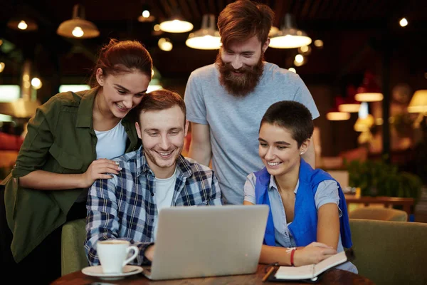 Gathering in cafe — Stock Photo, Image