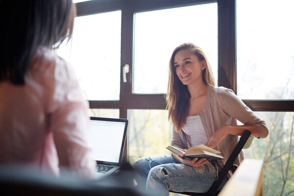 students studying together