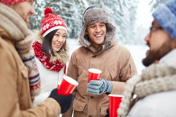 Friends drinking tea — Stock Photo, Image