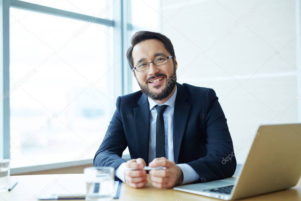 businessman sitting in office