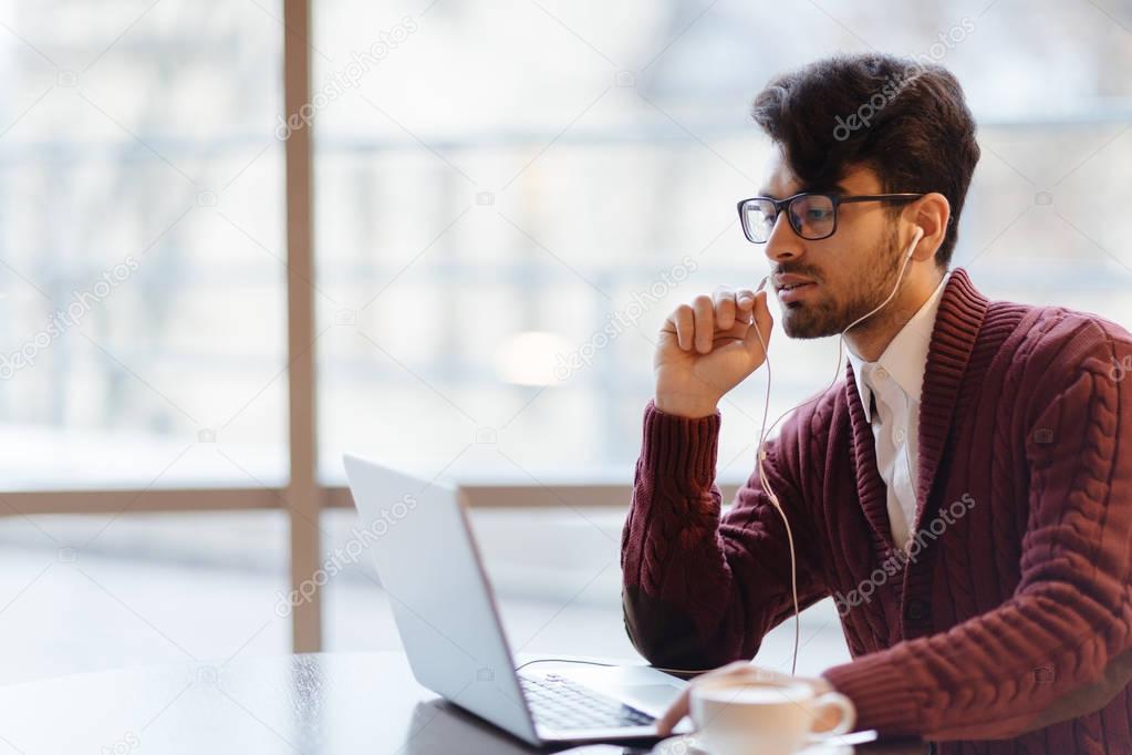 businessman working on laptop