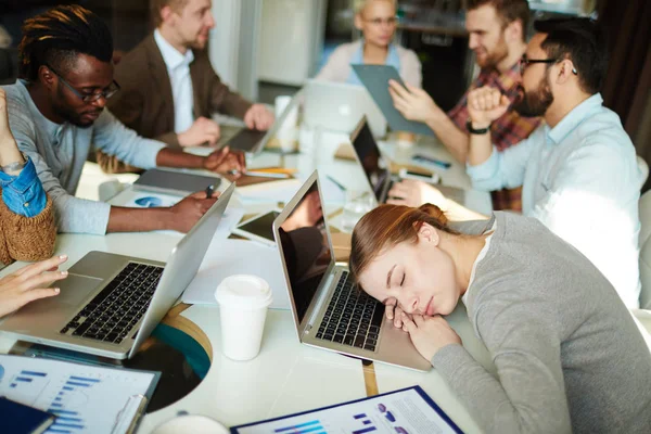 Tröttsamt projekt diskussion — Stockfoto