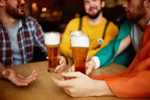 Tall glasses of lager beer — Stock Photo, Image