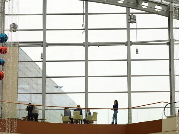 Several Traders Listening Speech One Workers Meeting — Stock Photo, Image