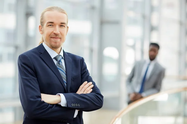 Businessman in business center — Stock Photo, Image