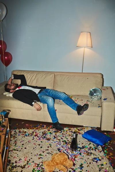 Chambre après fête sauvage — Photo