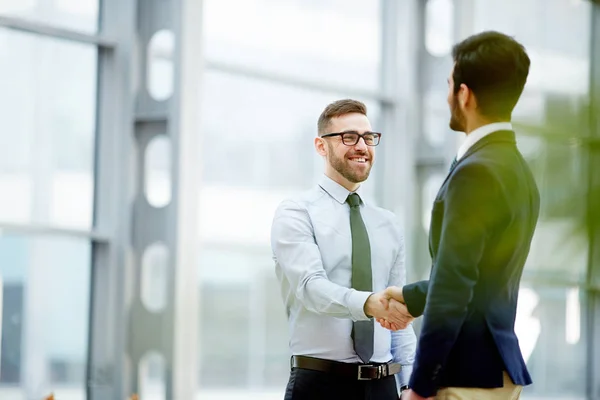 Parceiros de negócios handshaking — Fotografia de Stock