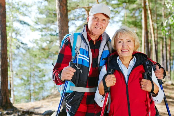 Aktiva seniorer vandring — Stockfoto