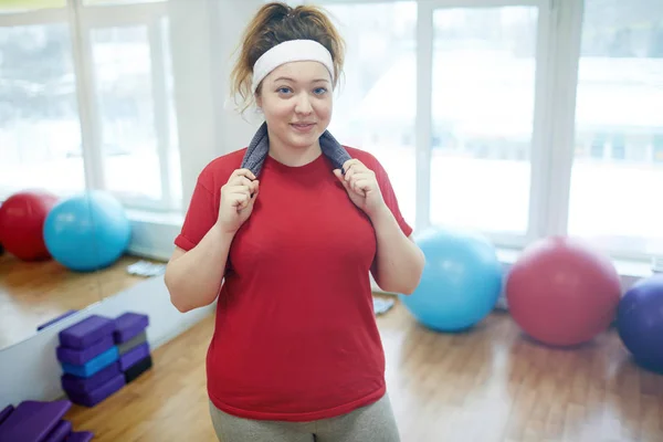 Happy overweight woman — Stock Photo, Image