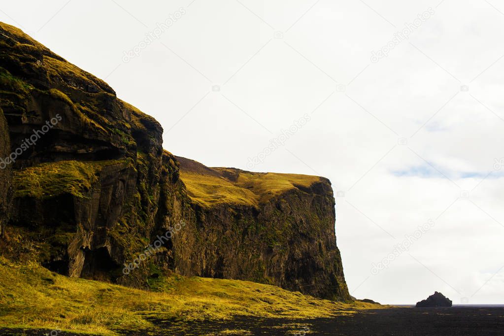 Mountain and cliff edge