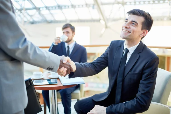 Handshake Successful Bankers Lawyers Meeting — Stock Photo, Image