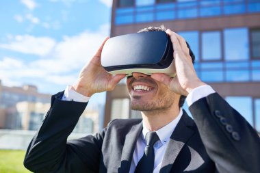 Vr kulaklık ile başarılı Yöneticisi