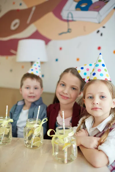 Gathering Little Buddies Birthday Caps — Stock Photo, Image