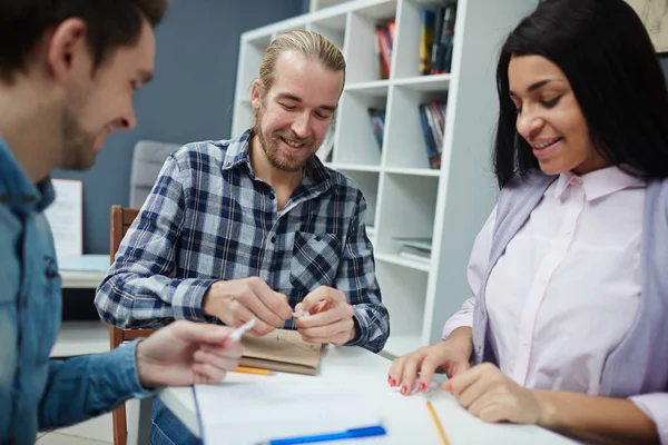 Young Designers Making Origami Desk — Stock Photo, Image