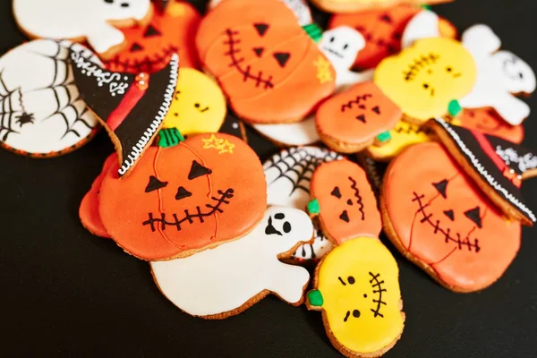 Leckere Plätzchen Für Halloween Gebacken — Stockfoto