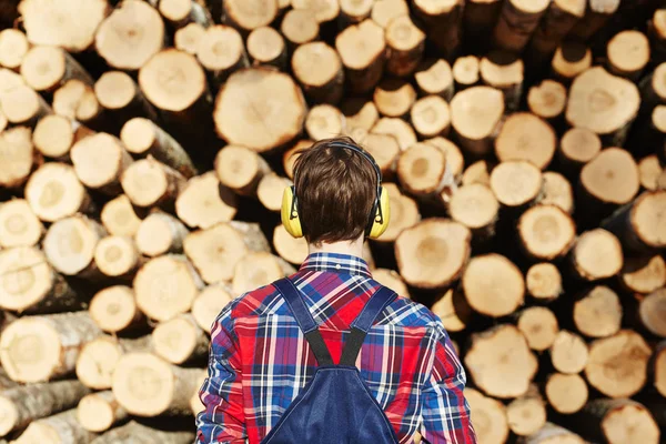 Bois de construction en uniforme — Photo