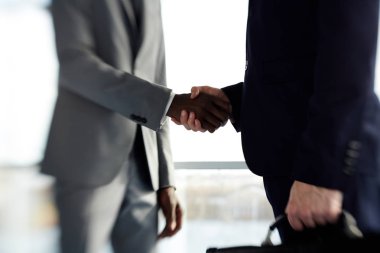 İki ortak bir başka yaptıktan sonra tebrik midsection anlaşma