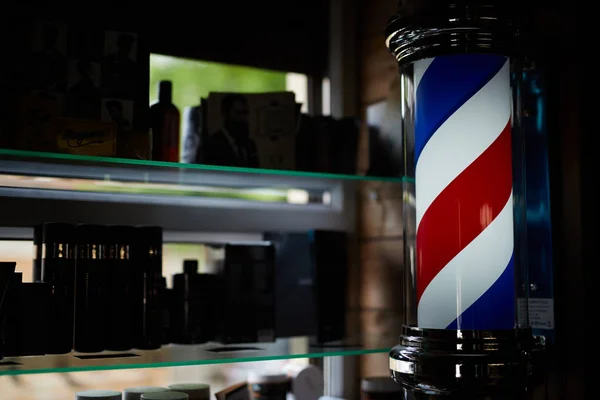Barbershop Pole Modern Hair Salon — Stock Photo, Image