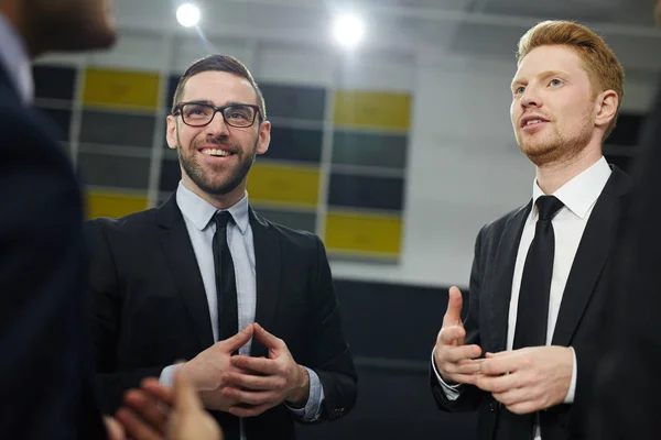 Elegant Professionals Talking Business Partner — Stock Photo, Image