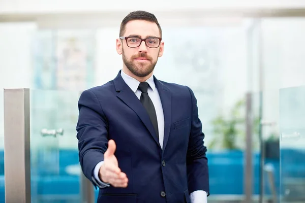 Dává Ruku Pro Handshake Úspěšné Makléře — Stock fotografie