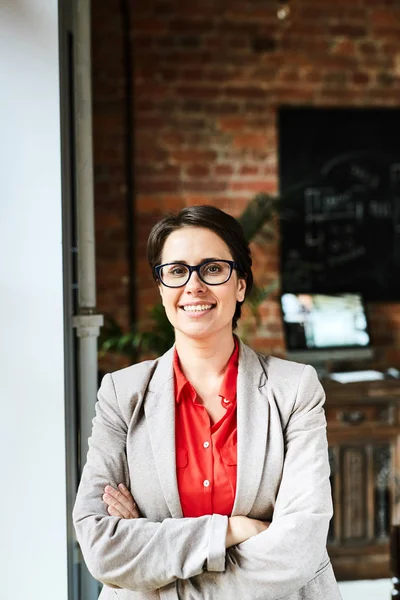 Smiley Middle Aged Businesswoman Formalwear Looking Camera — Stock Photo, Image