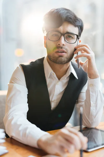 Broker Cliente Consultoría Teléfono Móvil — Foto de Stock