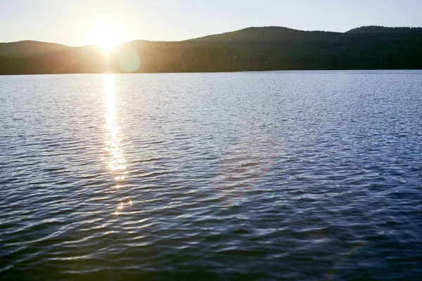 Scen Sjön Soluppgången Eller Solnedgången — Stockfoto