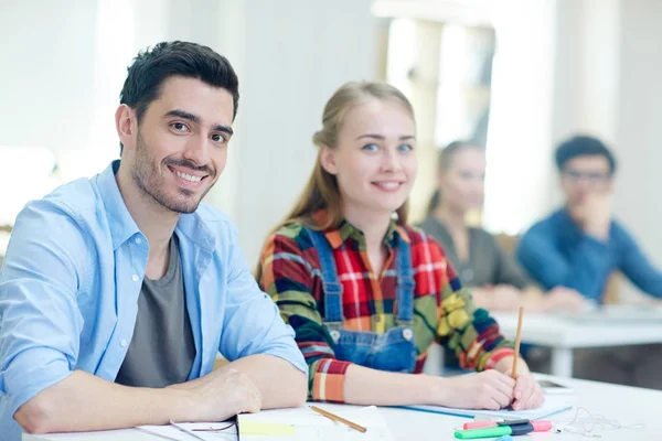 University Students Looking Camera Lecture — Stock Photo, Image
