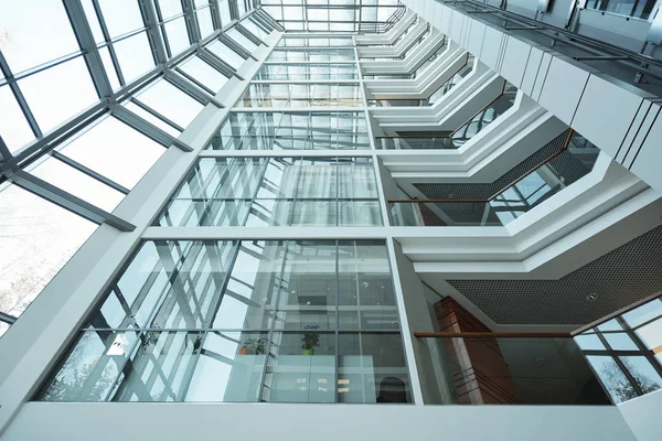 Része Külső Kortárs High Office Épület Üvegből Készült Hogy Lehet — Stock Fotó