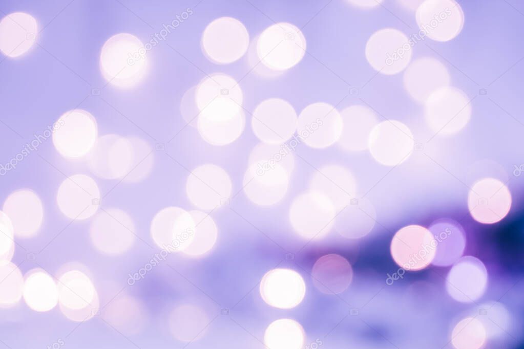 Christmas background. Festive abstract background with bokeh defocused lights and stars