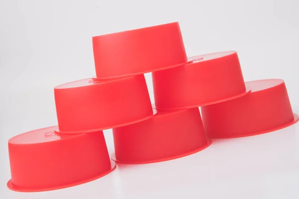Plastic Red Object White Background — Stock Photo, Image