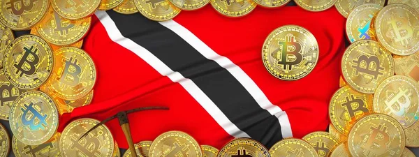 Trinidad ve Tob bayrak ve kazma l çevresinde Bitcoins altın