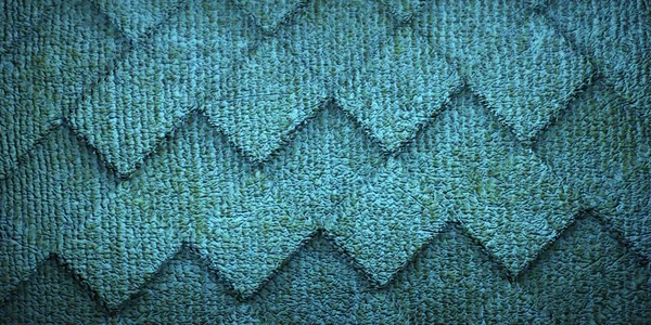 Motif Abstrait Damier Tapis Bleu Texture Arrière Plan Rendu — Photo