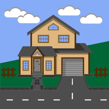 Yazlık. Ev. Bir garaj ile iki katlı ev.