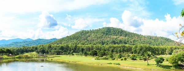 Golfbana landskap panorama — Stockfoto