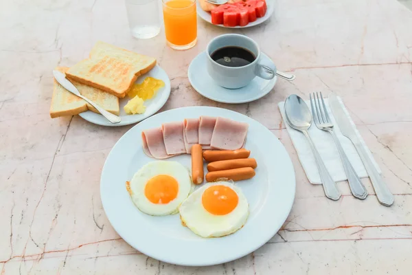 Frühstück am Morgen — Stockfoto