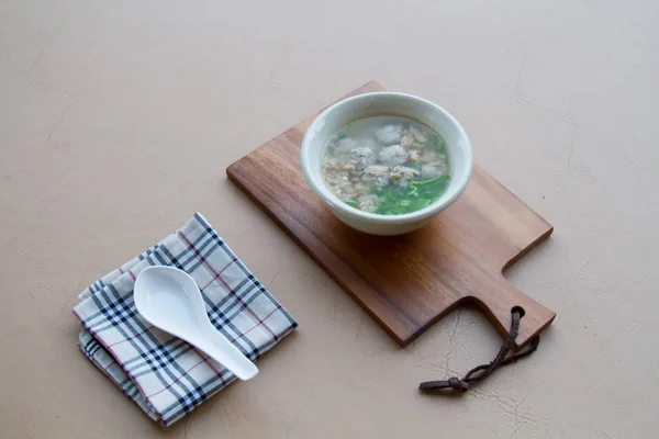 Rice boiled with pork — Stock Photo, Image