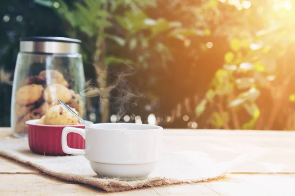 Café y galletas — Foto de Stock