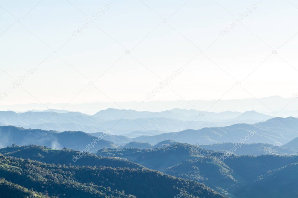 Mountain landscape and skyline