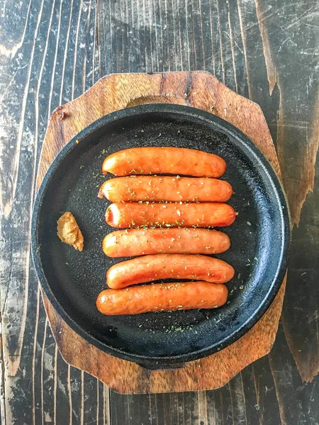 Hot grill sausage — Stock Photo, Image
