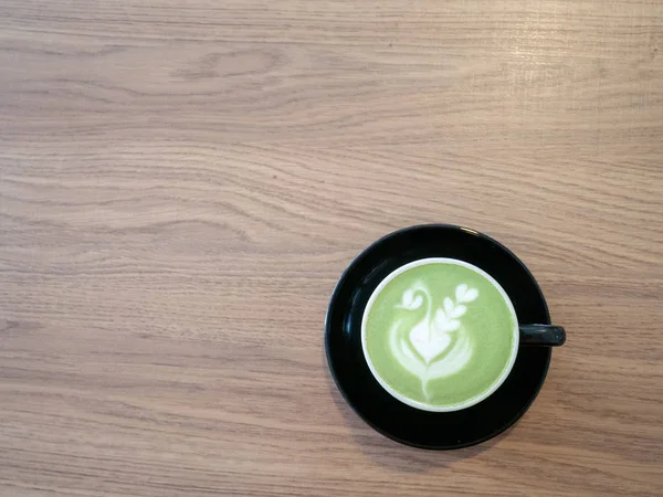 Chá verde quente latte — Fotografia de Stock